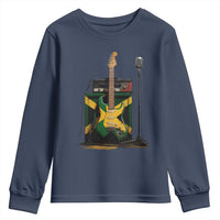 Reggae Guitar Jamaican Flag Amp Microphone Music Lover Youth Sweatshirt - Wonder Print Shop