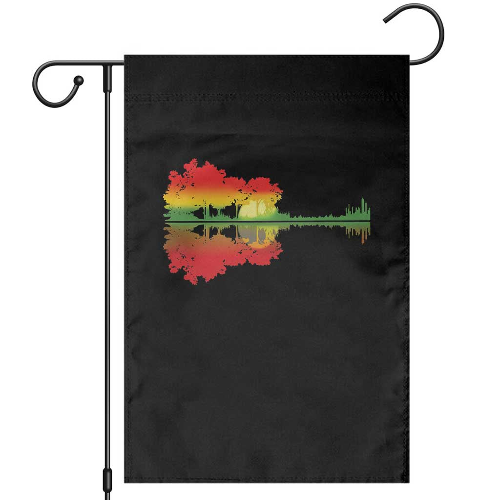 Reggae Music Guitar Lake Shadow Jamaica Rasta Garden Flag - Wonder Print Shop