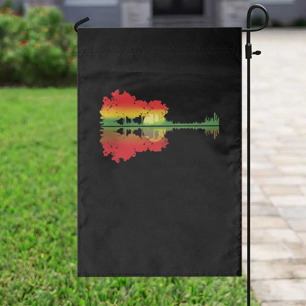 Reggae Music Guitar Lake Shadow Jamaica Rasta Garden Flag - Wonder Print Shop