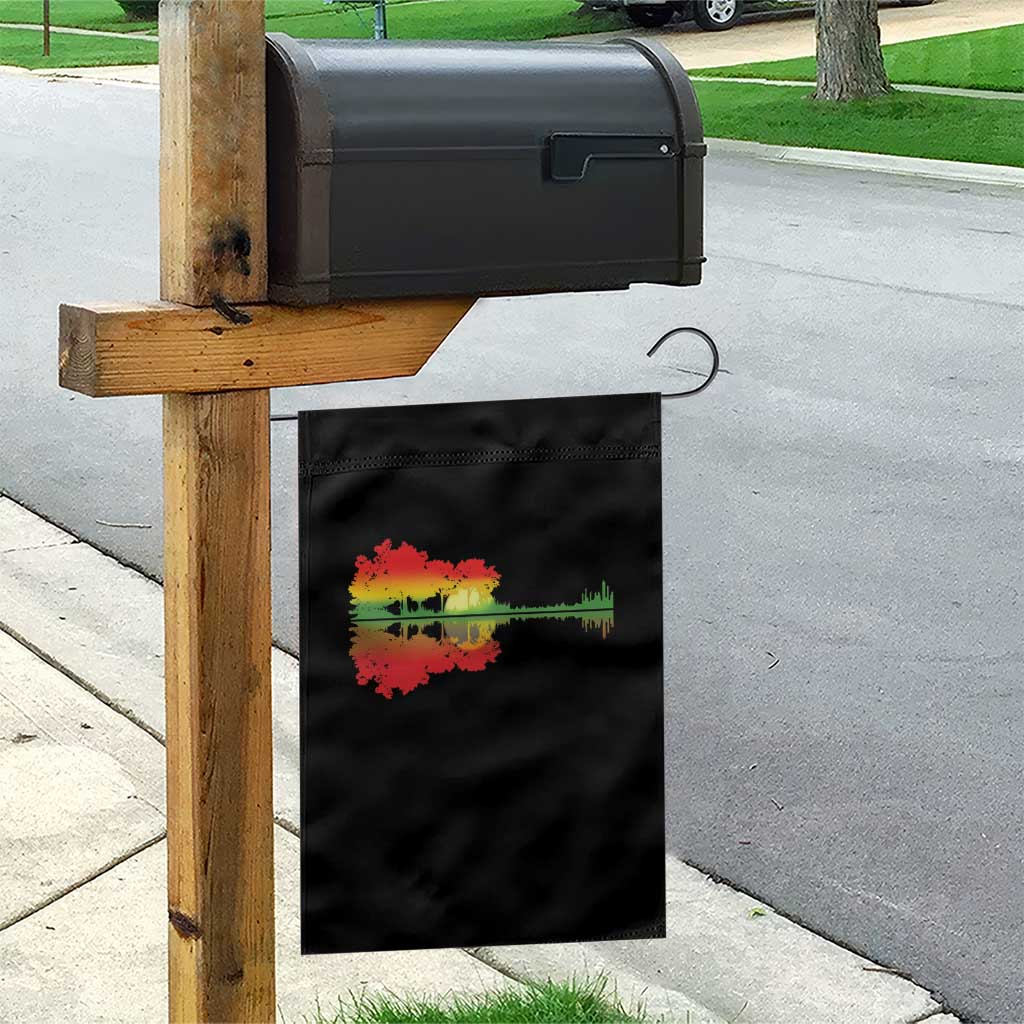 Reggae Music Guitar Lake Shadow Jamaica Rasta Garden Flag - Wonder Print Shop