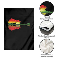Reggae Music Guitar Lake Shadow Jamaica Rasta Garden Flag - Wonder Print Shop