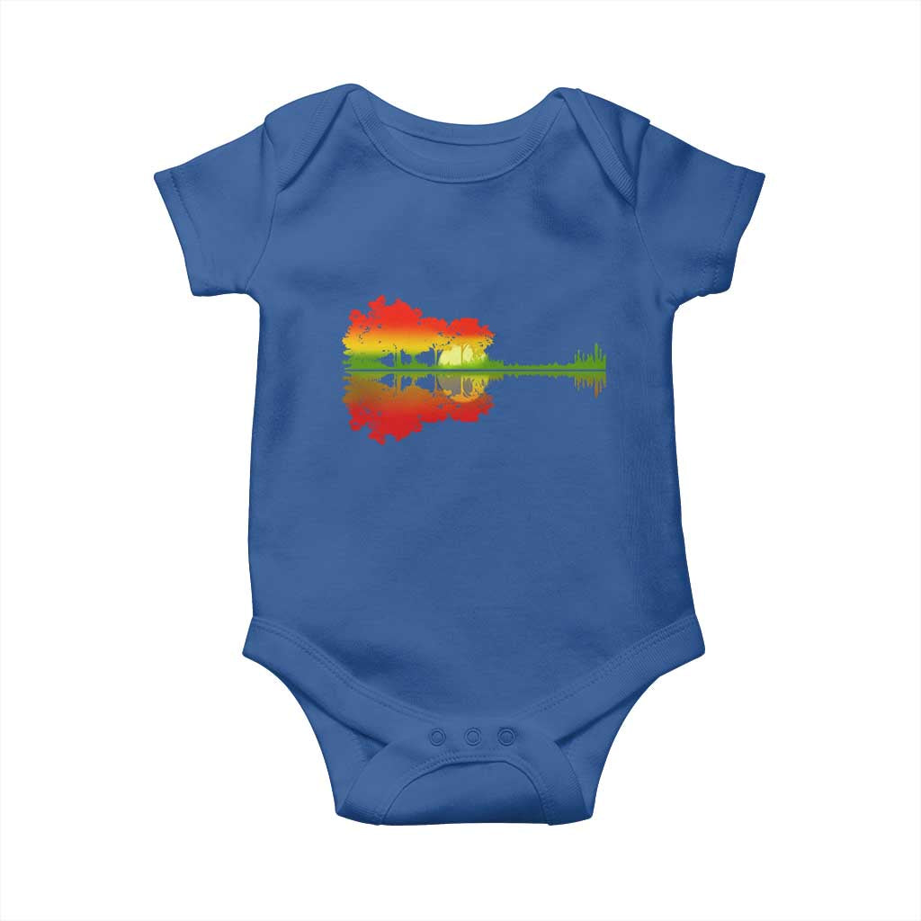 Reggae Music Guitar Lake Shadow Jamaica Rasta Baby Onesie - Wonder Print Shop