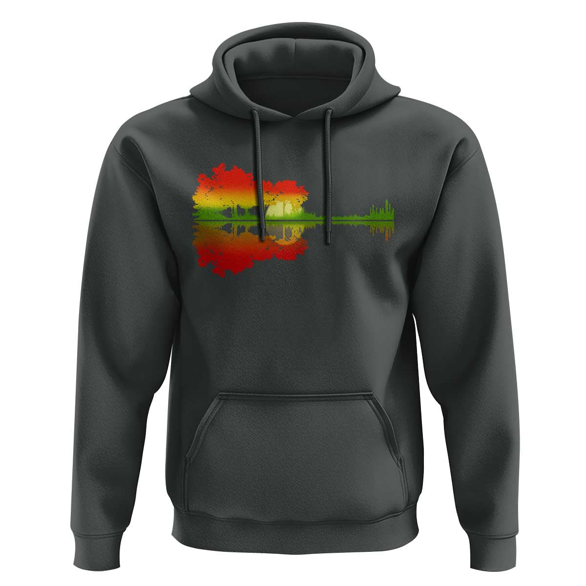 Reggae Music Guitar Lake Shadow Jamaica Rasta Hoodie - Wonder Print Shop