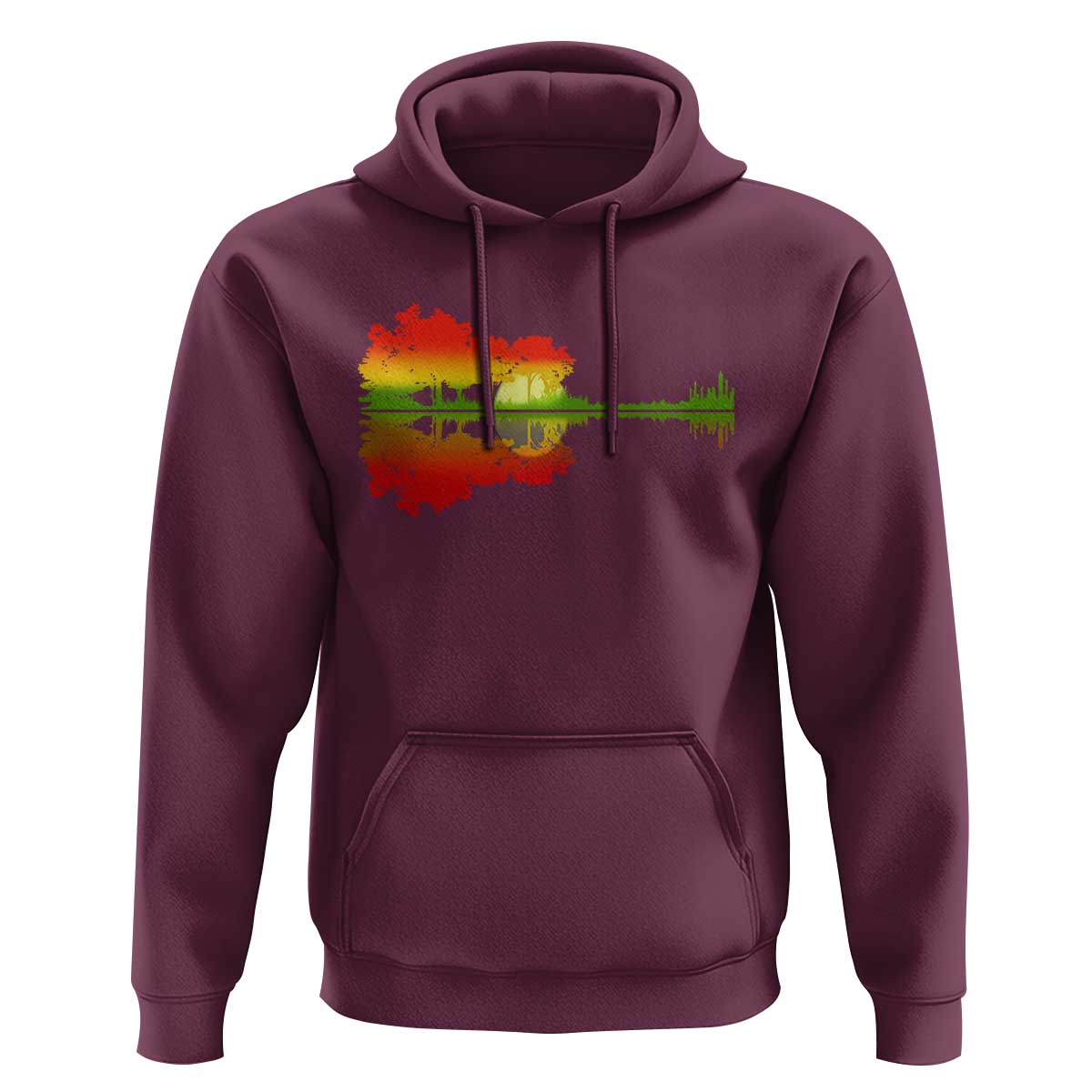 Reggae Music Guitar Lake Shadow Jamaica Rasta Hoodie - Wonder Print Shop