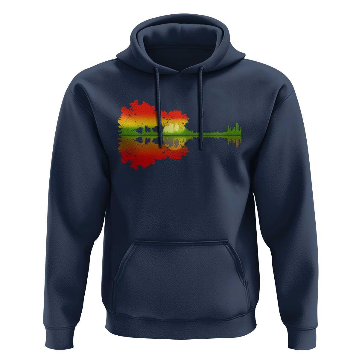 Reggae Music Guitar Lake Shadow Jamaica Rasta Hoodie - Wonder Print Shop