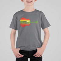 Reggae Music Guitar Lake Shadow Jamaica Rasta T Shirt For Kid - Wonder Print Shop