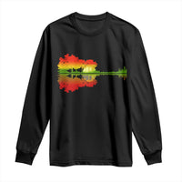 Reggae Music Guitar Lake Shadow Jamaica Rasta Long Sleeve Shirt - Wonder Print Shop