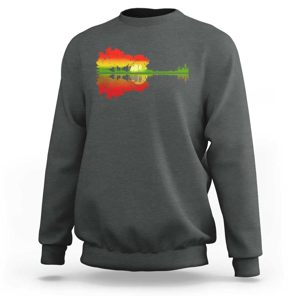 Reggae Music Guitar Lake Shadow Jamaica Rasta Sweatshirt - Wonder Print Shop