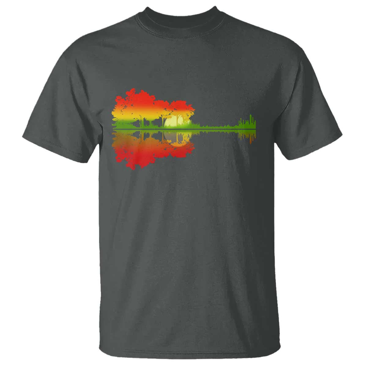 Reggae Music Guitar Lake Shadow Jamaica Rasta T Shirt - Wonder Print Shop