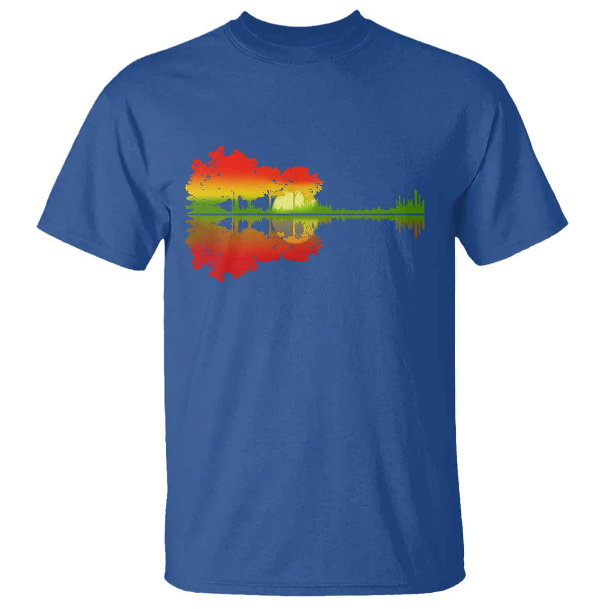 Reggae Music Guitar Lake Shadow Jamaica Rasta T Shirt - Wonder Print Shop