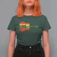 Reggae Music Guitar Lake Shadow Jamaica Rasta T Shirt For Women - Wonder Print Shop