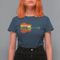 Reggae Music Guitar Lake Shadow Jamaica Rasta T Shirt For Women - Wonder Print Shop