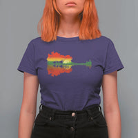 Reggae Music Guitar Lake Shadow Jamaica Rasta T Shirt For Women - Wonder Print Shop