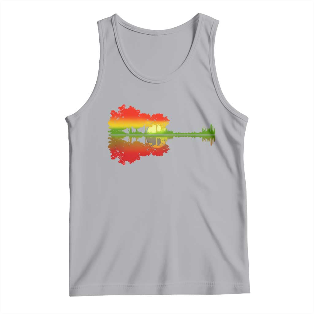 Reggae Music Guitar Lake Shadow Jamaica Rasta Tank Top - Wonder Print Shop