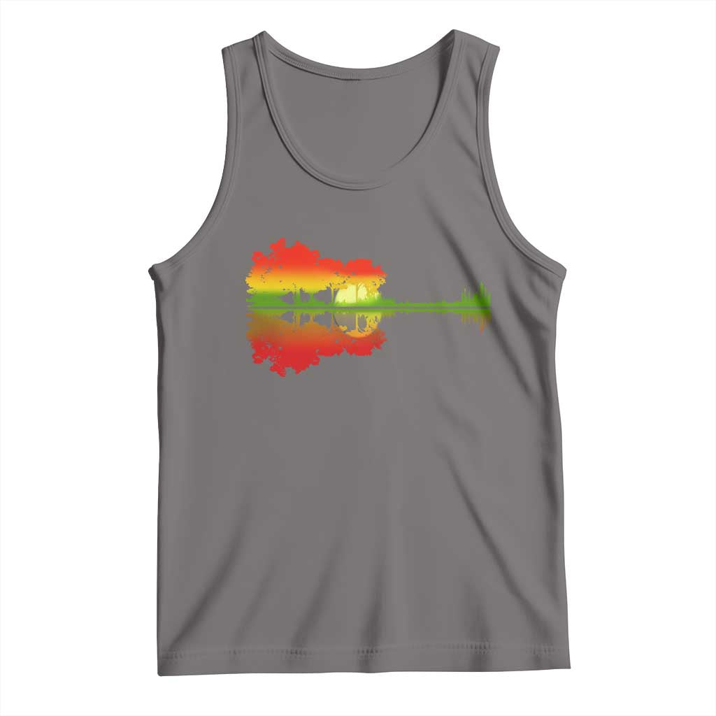 Reggae Music Guitar Lake Shadow Jamaica Rasta Tank Top - Wonder Print Shop