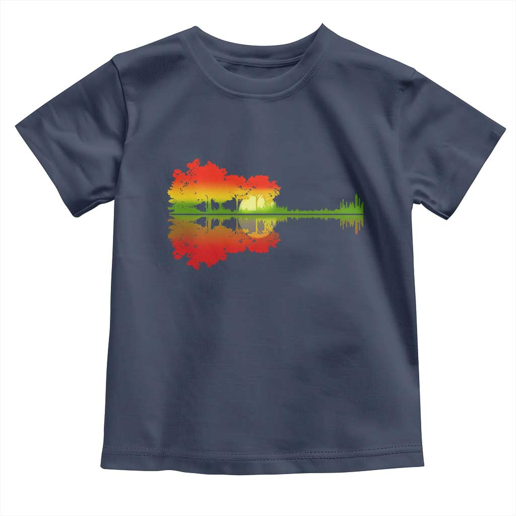 Reggae Music Guitar Lake Shadow Jamaica Rasta Toddler T Shirt - Wonder Print Shop