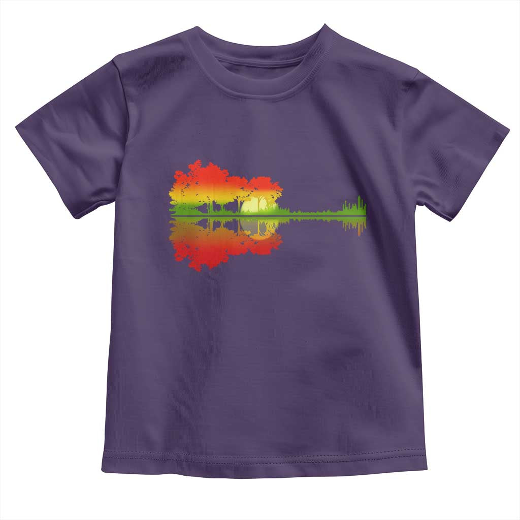 Reggae Music Guitar Lake Shadow Jamaica Rasta Toddler T Shirt - Wonder Print Shop