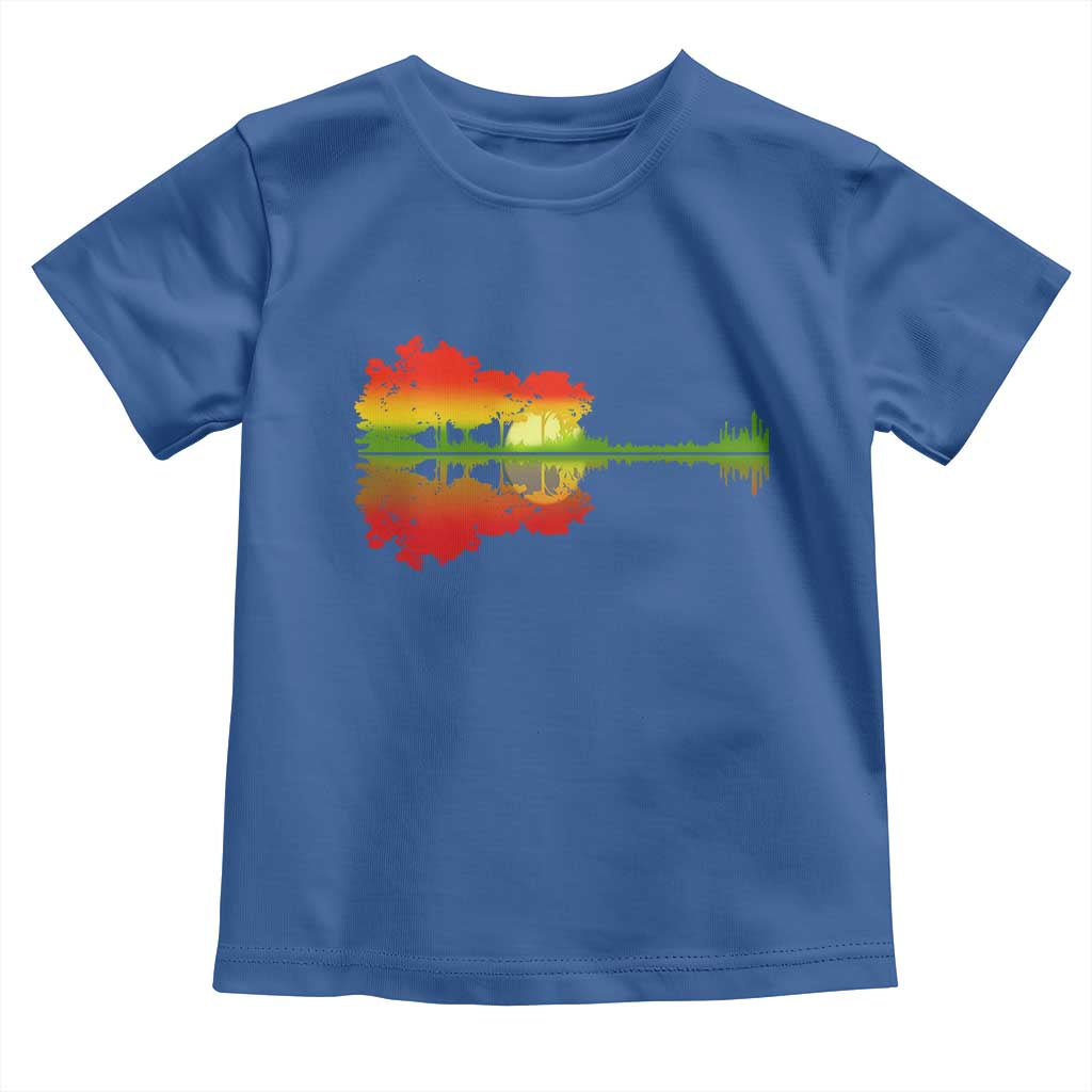 Reggae Music Guitar Lake Shadow Jamaica Rasta Toddler T Shirt - Wonder Print Shop