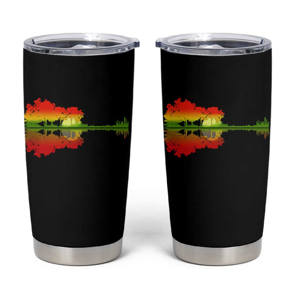 Reggae Music Guitar Lake Shadow Jamaica Rasta Tumbler Cup - Wonder Print Shop