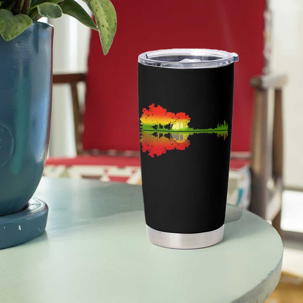 Reggae Music Guitar Lake Shadow Jamaica Rasta Tumbler Cup - Wonder Print Shop