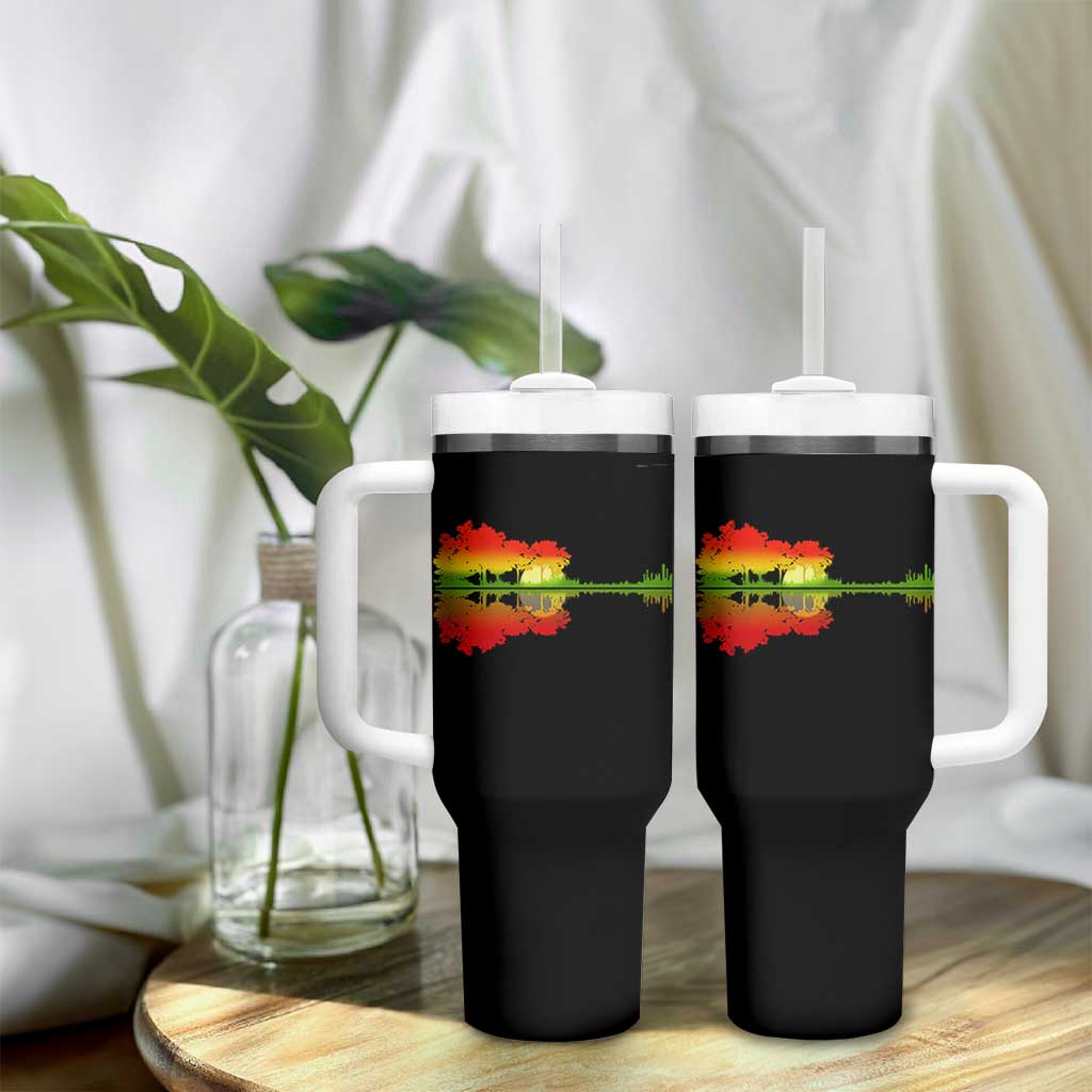 Reggae Music Guitar Lake Shadow Jamaica Rasta Tumbler With Handle - Wonder Print Shop