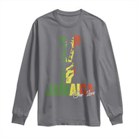 Jamaica One Love Reggae Music Long Sleeve Shirt Rasta Peace Hand Guitar - Wonder Print Shop