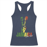 Jamaica One Love Reggae Music Racerback Tank Top Rasta Peace Hand Guitar - Wonder Print Shop