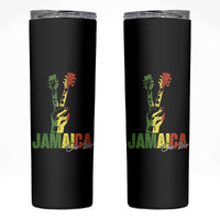 Jamaica One Love Reggae Music Skinny Tumbler Rasta Peace Hand Guitar - Wonder Print Shop