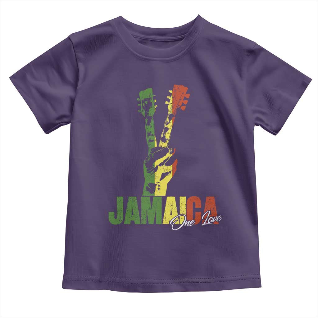 Jamaica One Love Reggae Music Toddler T Shirt Rasta Peace Hand Guitar - Wonder Print Shop