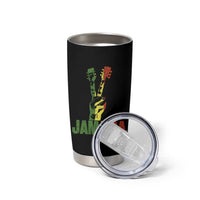 Jamaica One Love Reggae Music Tumbler Cup Rasta Peace Hand Guitar - Wonder Print Shop