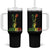 Jamaica One Love Reggae Music Tumbler With Handle Rasta Peace Hand Guitar - Wonder Print Shop