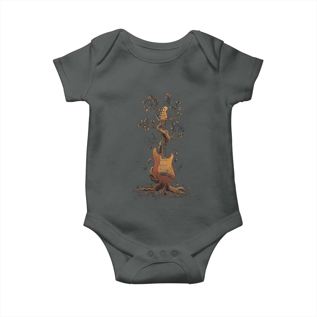 Nature Guitar Tree of Life Guitarist Artistic Roots Baby Onesie - Wonder Print Shop