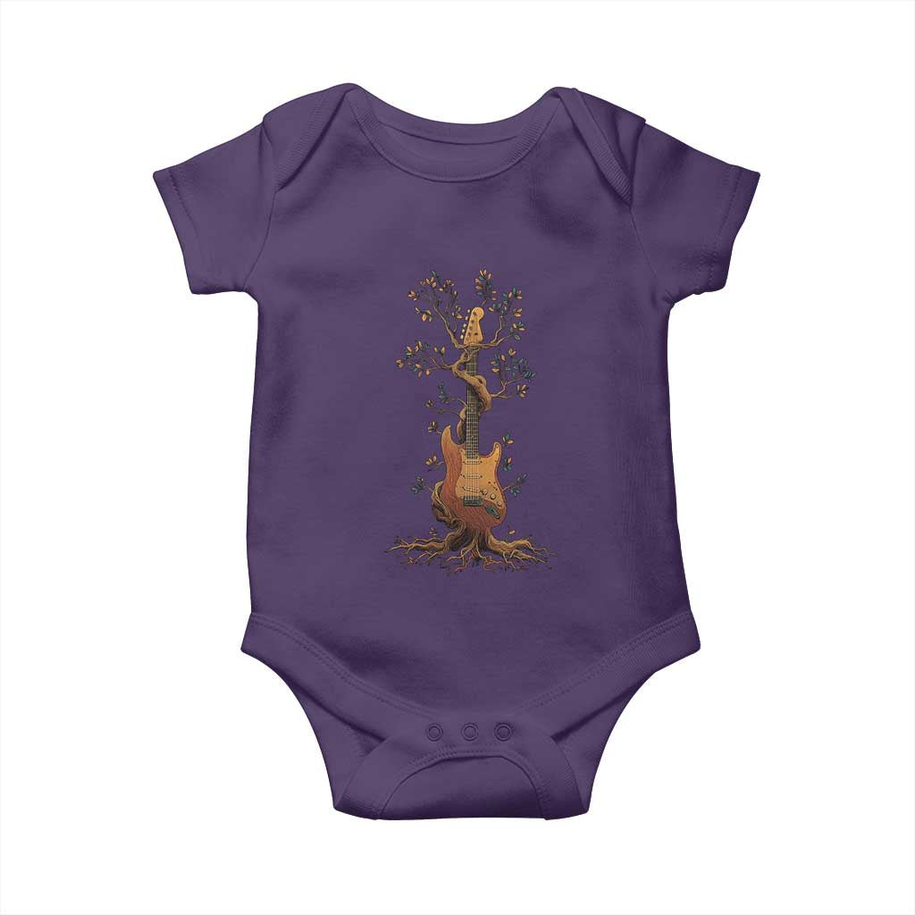 Nature Guitar Tree of Life Guitarist Artistic Roots Baby Onesie - Wonder Print Shop