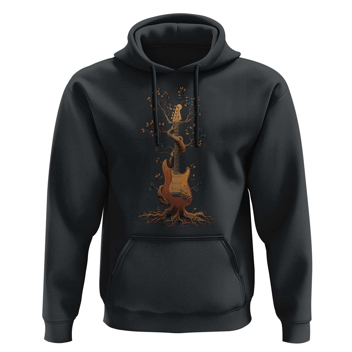 Nature Guitar Tree of Life Guitarist Artistic Roots Hoodie - Wonder Print Shop