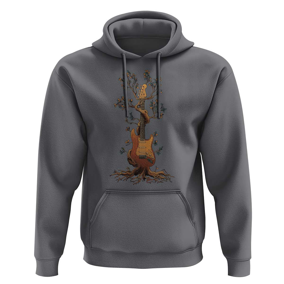 Nature Guitar Tree of Life Guitarist Artistic Roots Hoodie - Wonder Print Shop