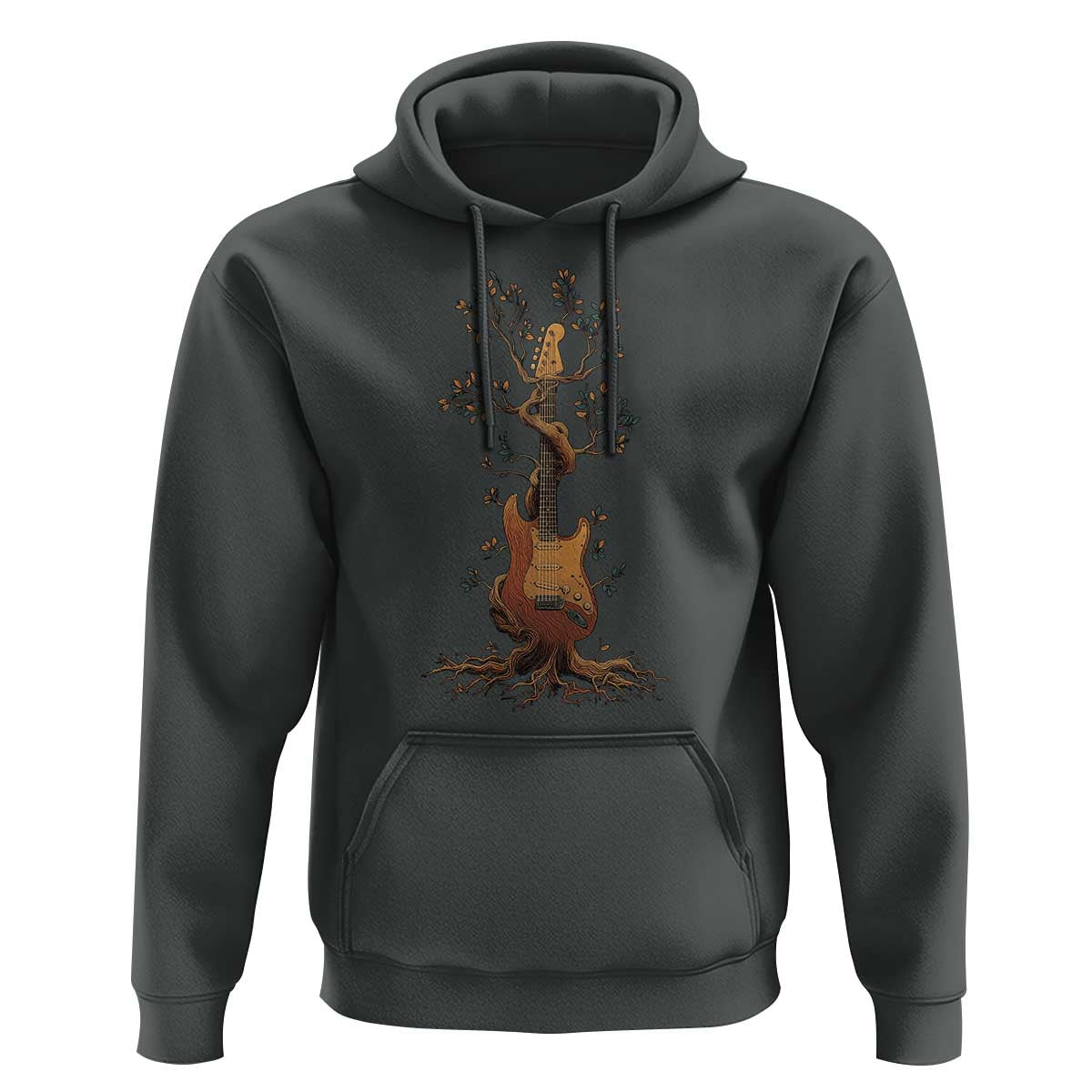 Nature Guitar Tree of Life Guitarist Artistic Roots Hoodie - Wonder Print Shop