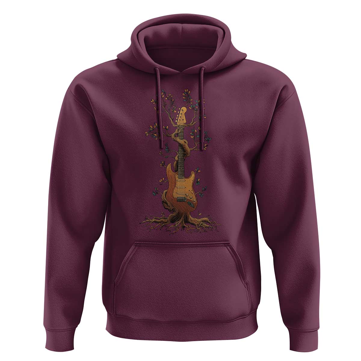 Nature Guitar Tree of Life Guitarist Artistic Roots Hoodie - Wonder Print Shop
