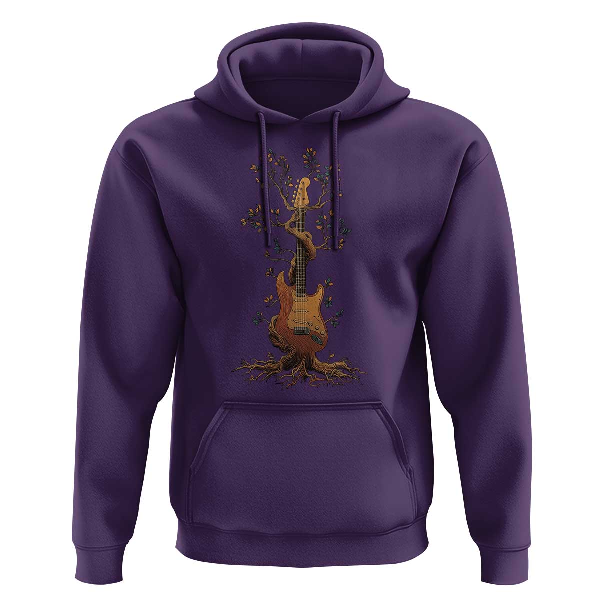 Nature Guitar Tree of Life Guitarist Artistic Roots Hoodie - Wonder Print Shop