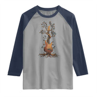 Nature Guitar Tree of Life Guitarist Artistic Roots Raglan Shirt - Wonder Print Shop