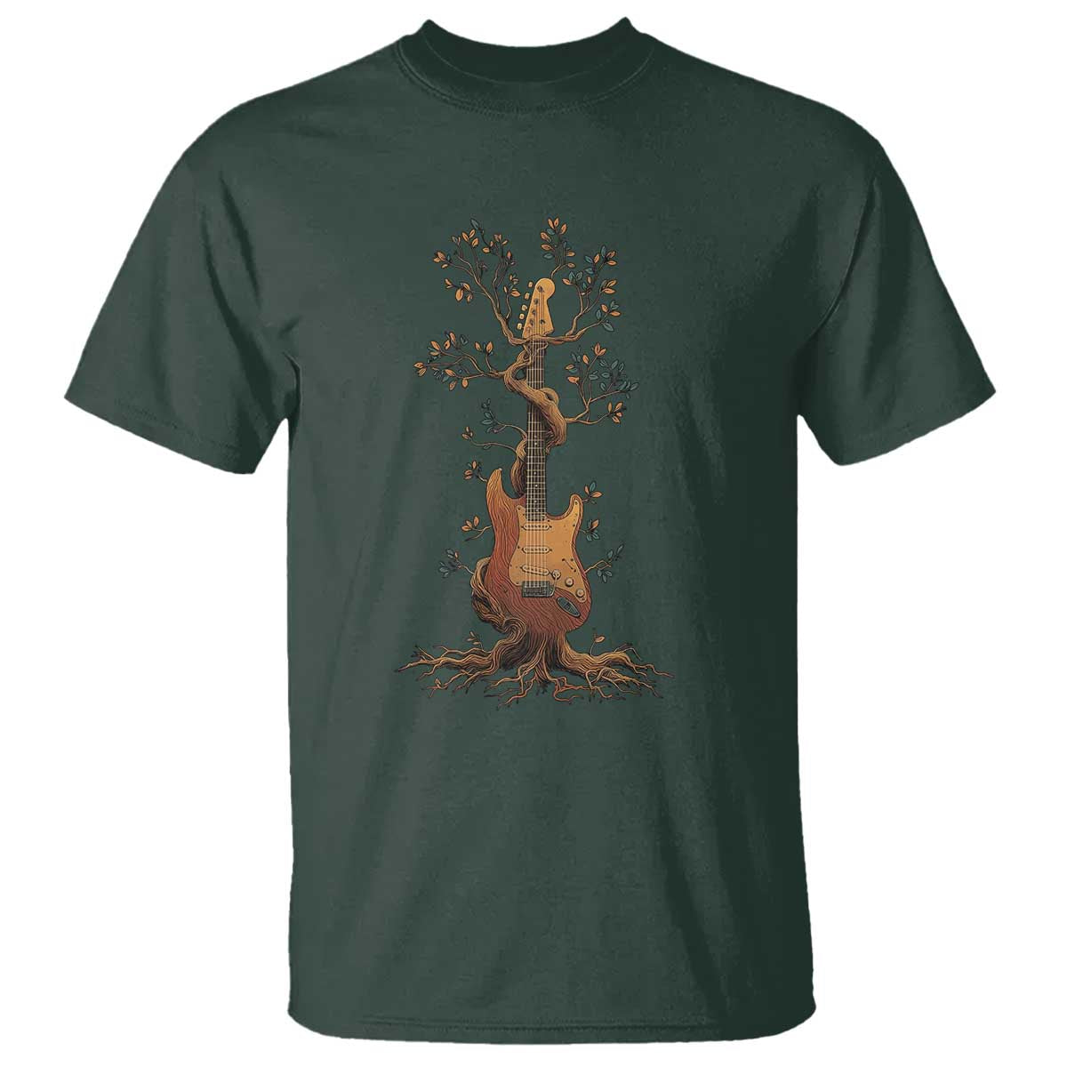 Nature Guitar Tree of Life Guitarist Artistic Roots T Shirt - Wonder Print Shop