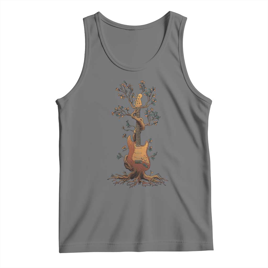 Nature Guitar Tree of Life Guitarist Artistic Roots Tank Top - Wonder Print Shop