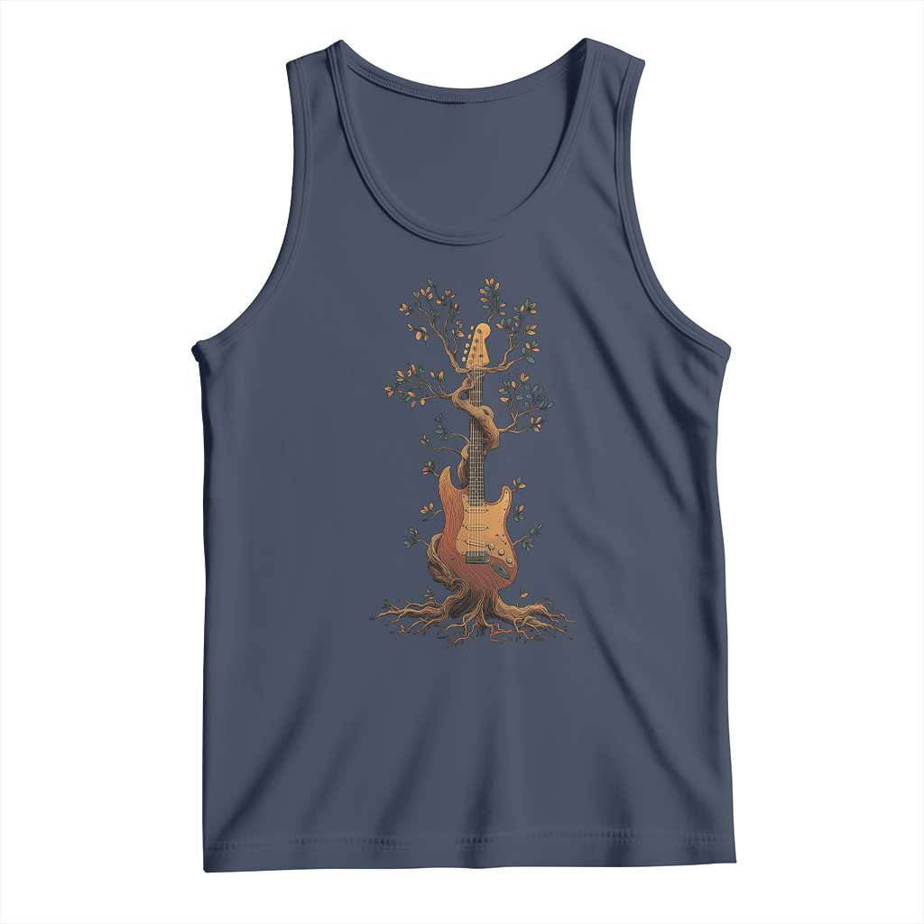 Nature Guitar Tree of Life Guitarist Artistic Roots Tank Top - Wonder Print Shop