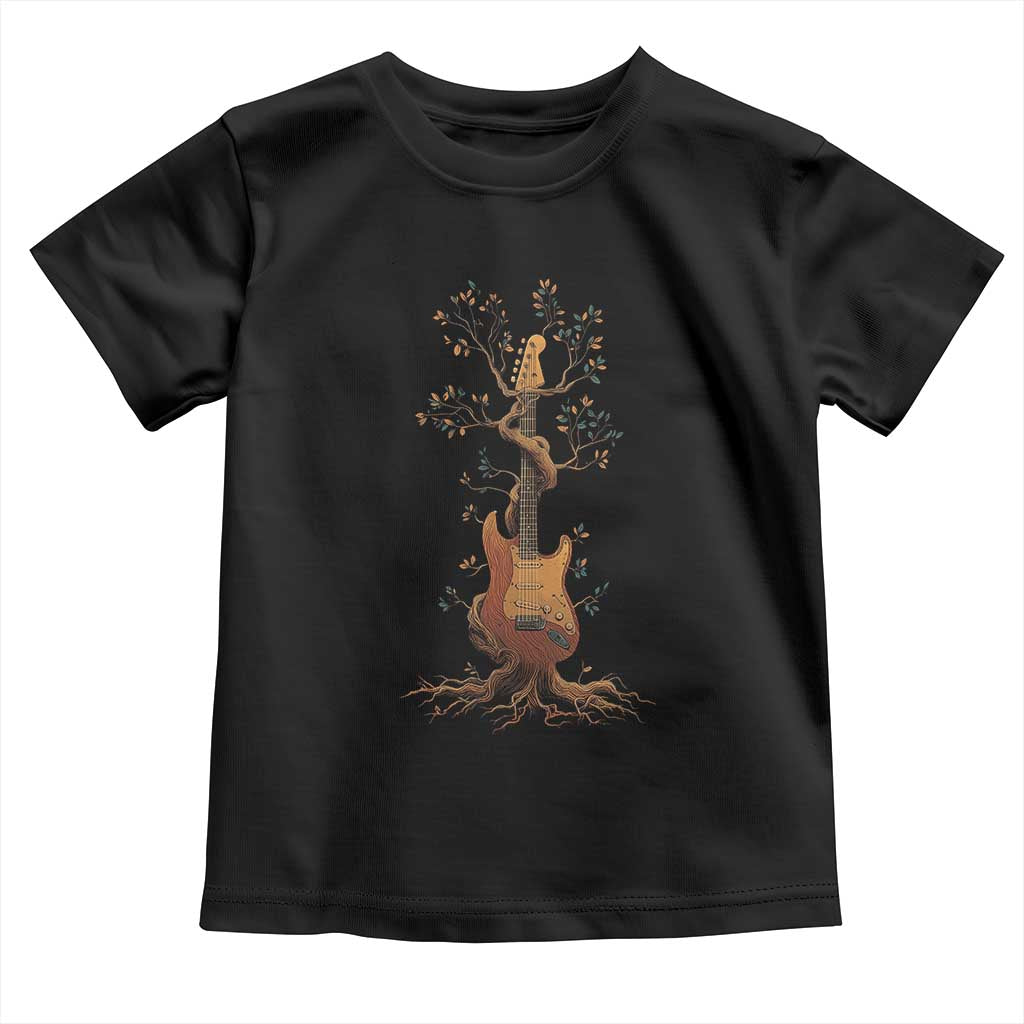 Nature Guitar Tree of Life Guitarist Artistic Roots Toddler T Shirt - Wonder Print Shop