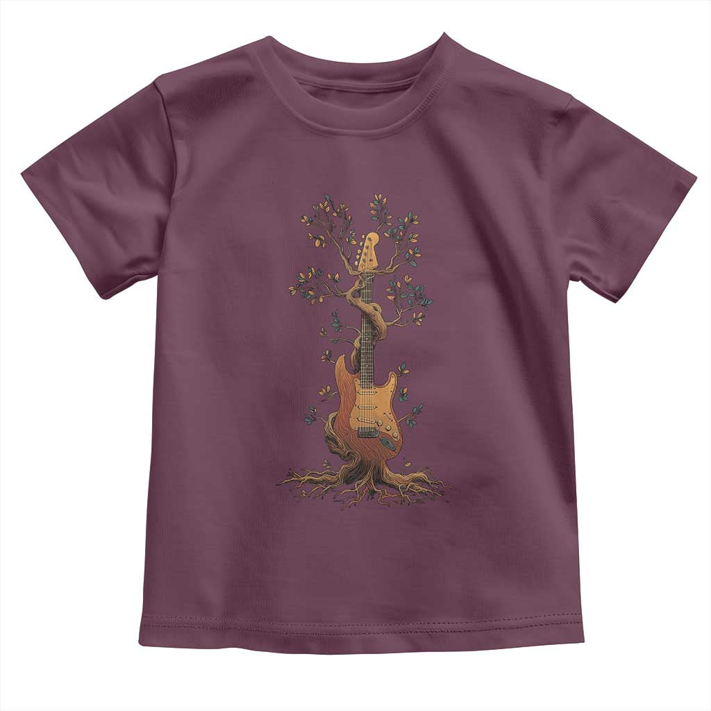 Nature Guitar Tree of Life Guitarist Artistic Roots Toddler T Shirt - Wonder Print Shop