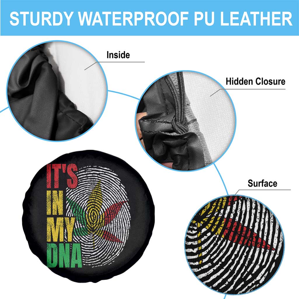 Funny Jamaica Rasta Cannabis Weed Spare Tire Cover Its In My DNA - Wonder Print Shop