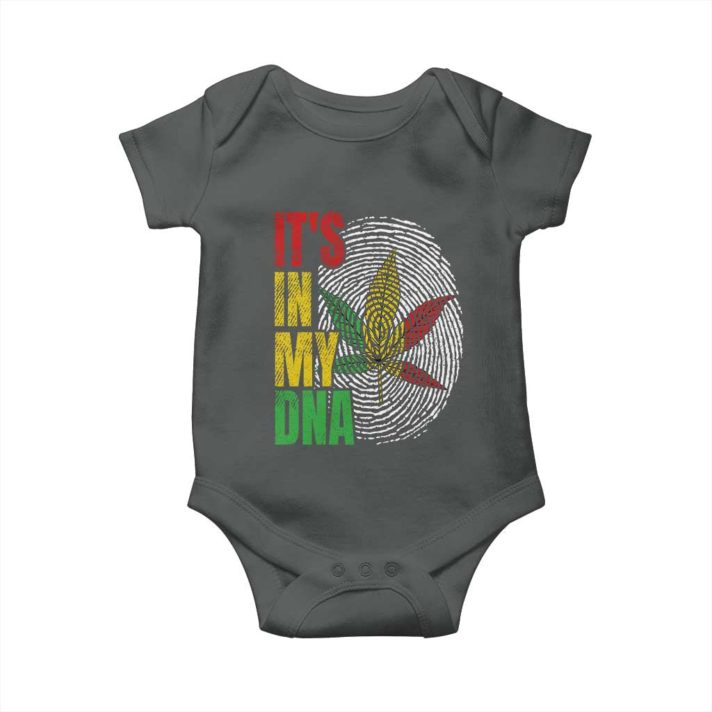 Funny Jamaica Rasta Cannabis Weed Baby Onesie Its In My DNA - Wonder Print Shop