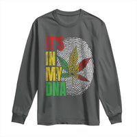 Funny Jamaica Rasta Cannabis Weed Long Sleeve Shirt Its In My DNA - Wonder Print Shop