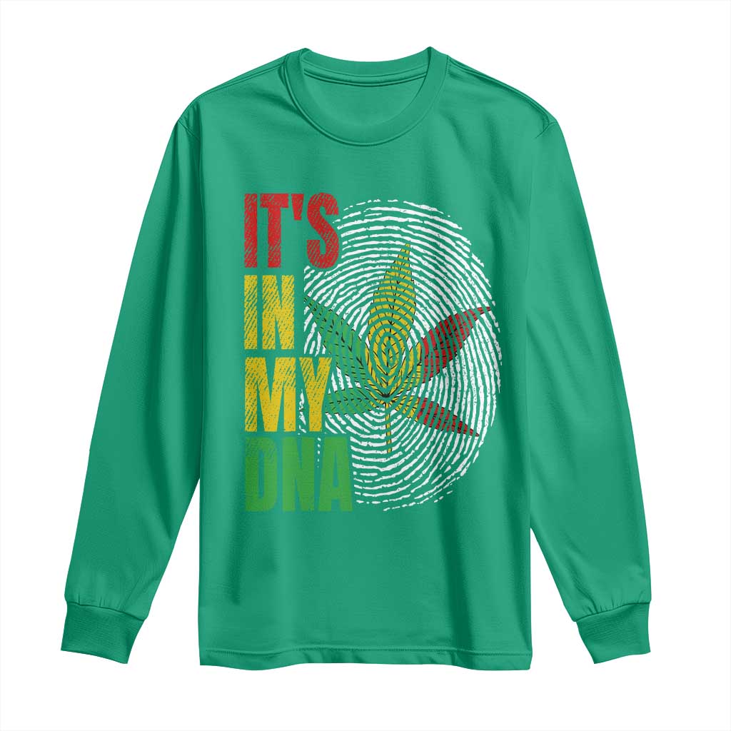Funny Jamaica Rasta Cannabis Weed Long Sleeve Shirt Its In My DNA - Wonder Print Shop