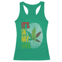 Funny Jamaica Rasta Cannabis Weed Racerback Tank Top Its In My DNA - Wonder Print Shop