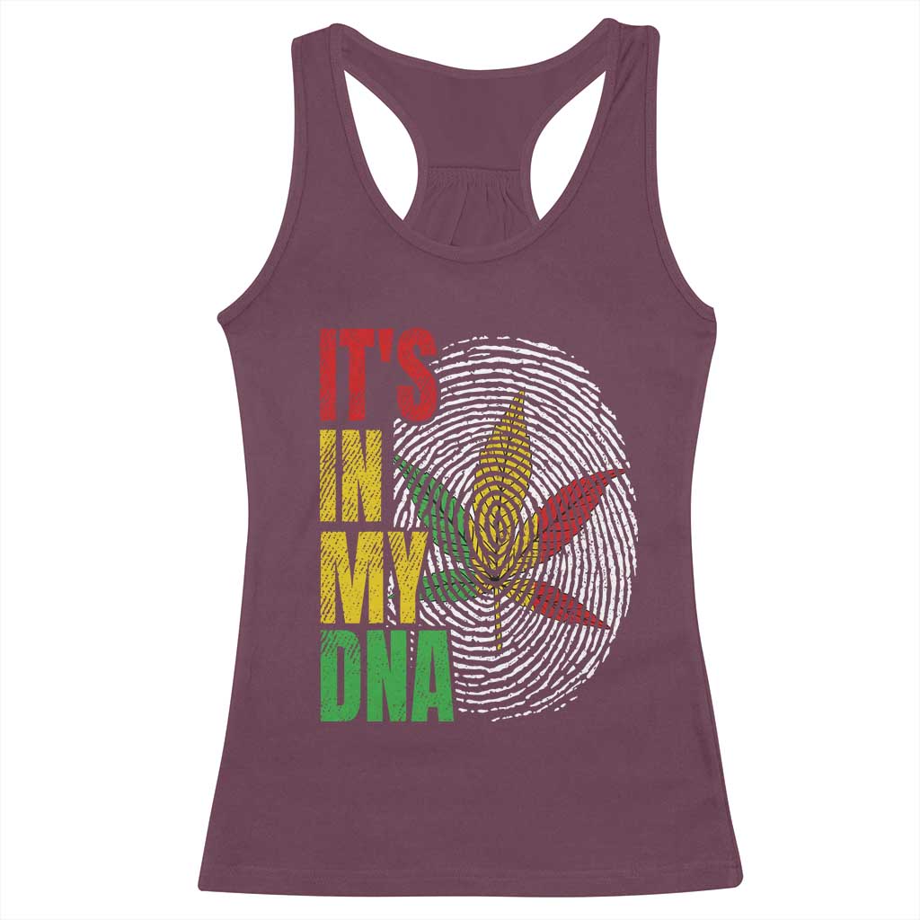 Funny Jamaica Rasta Cannabis Weed Racerback Tank Top Its In My DNA - Wonder Print Shop